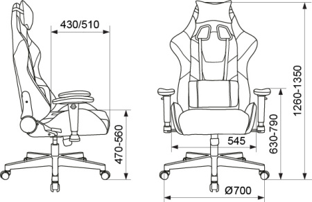 Кресло игровое Zombie Thunder 1 черный/карбон ткань/эко.кожа с подголов. крестов. пластик