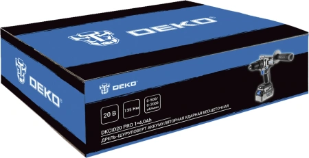 Дрель-шуруповерт Deko DKCID20 PRO аккум. патрон:быстрозажимной (085-1068)