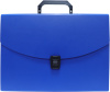 Портфель Бюрократ -BPP13BLUE 13 отдел. A4 пластик 0.7мм синий