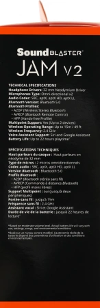 Наушники с микрофоном Creative Jam V2 черный накладные BT оголовье (51EF0950AA000)