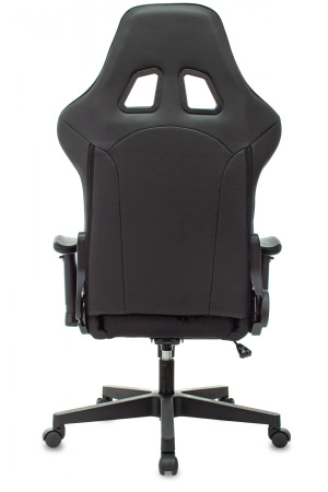 Кресло игровое Zombie Thunder 1 черный/карбон ткань/эко.кожа с подголов. крестов. пластик