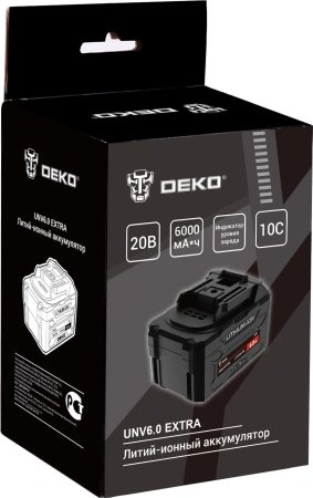Батарея аккумуляторная Deko UNV6.0 EXTRA 20В 6Ач Li-Ion (063-4498)