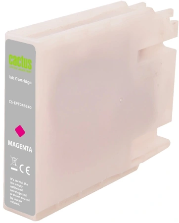 Картридж струйный Cactus CS-EPT04B340 T04B3 пурпурный (54мл) для Epson WorkForce Pro WF-C8190, WF-C8690
