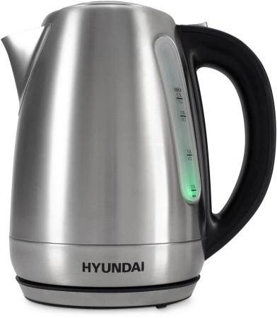 Чайник Hyundai HYK-S8408 1.7л. 2200Вт серебристый матовый/черный (металл)
