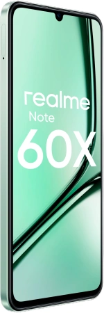 Смартфон Realme RMX3938 Note 60х 64Gb 3Gb зеленый моноблок 3G 4G 2Sim 6.74" 720x1600 Android 14 8Mpix 802.11 a/b/g/n/ac GPS GSM900/1800 GSM1900 TouchSc A-GPS microSD