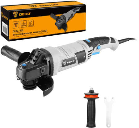 Углошлифовальная машина Deko DKAG1850 1850Вт 11000об/мин рез.шпин.:M14 d=125мм