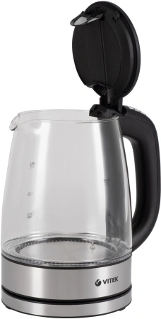 Чайник электрический Vitek VT-8828 1.7л. 2200Вт серебристый корпус: стекло/металл