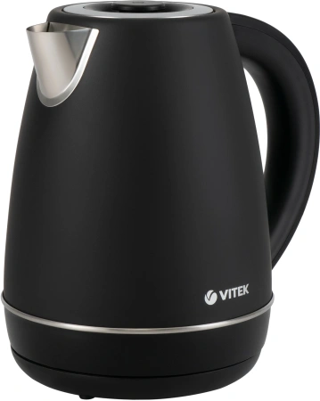 Чайник электрический Vitek VT-1161 1.7л. 2200Вт черный корпус: сталь