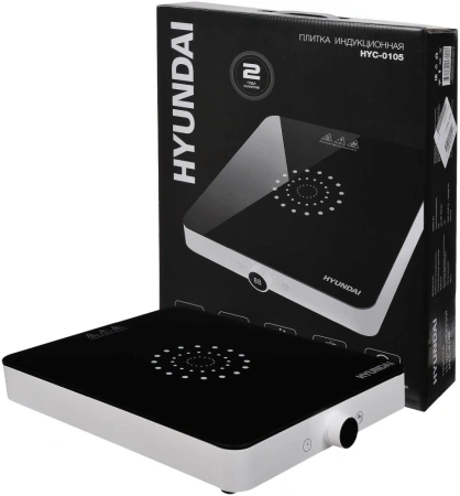 Плита Индукционная Hyundai HYC-0105 белый стеклокерамика (настольная)