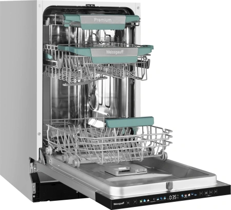 Посудомоечная машина встраив. Weissgauff BDW 4160 Real Touch DC Inverter Timer Floor 2100Вт узкая