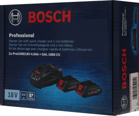 Батарея аккумуляторная Bosch ProCORE 18В 4Ач Li-Ion (З/У в компл.) (1600A016GF)