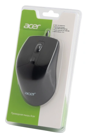 Мышь Acer OMW130 черный оптическая (3600dpi) USB (6but)