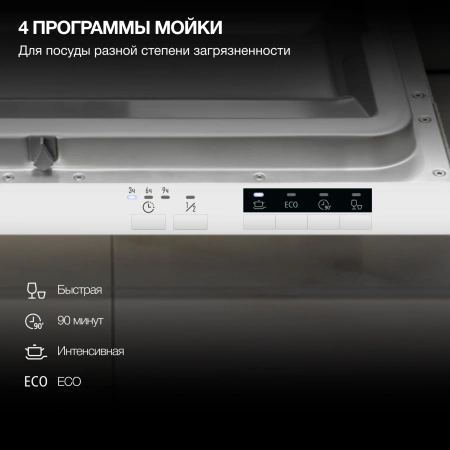 Посудомоечная машина встраив. Hyundai HBD 640P 1900Вт полноразмерная