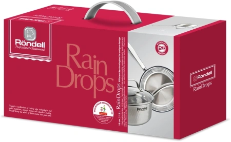 Ковш Rondell RainDrops RDS-1292 1.7л. d=16см (с крышкой) стальной