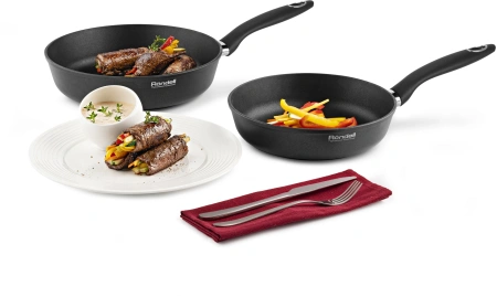 Сковорода Rondell Forte RDA-1648 круглая 20см покрытие: DEKO ручка несъемная (без крышки) черный