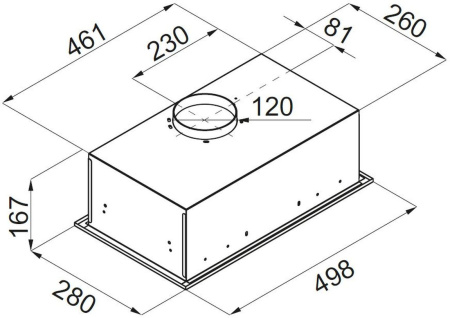 Вытяжка встраиваемая Maunfeld Crosby Singl 5028 черный управление: кнопочное (1 мотор)