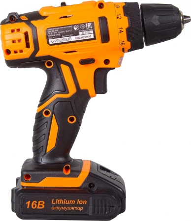 Дрель-шуруповерт Вихрь ДА-16Л-2КА аккум. патрон:быстрозажимной (кейс в комплекте) (72/14/49)
