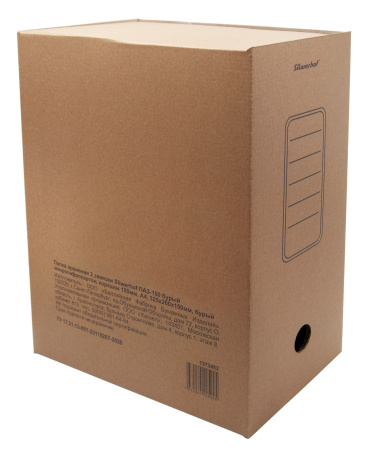 Папка архивная 2 завязки Silwerhof ПАЗ-150БУРЫЙ микрогофрокартон корешок 150мм A4 325x250x150мм бурый