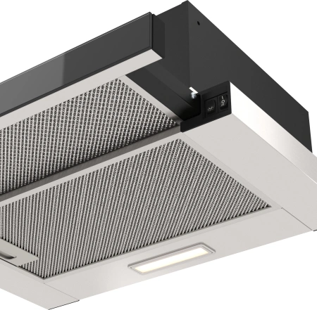 Вытяжка встраиваемая Elikor Интегра Glass 50Н-400-В2Д нержавеющая сталь/стекло черное управление: кнопочное (1 мотор)