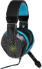 Наушники с микрофоном Оклик HS-L400G ZEUS черный/синий 2.2м мониторные оголовье (359480)