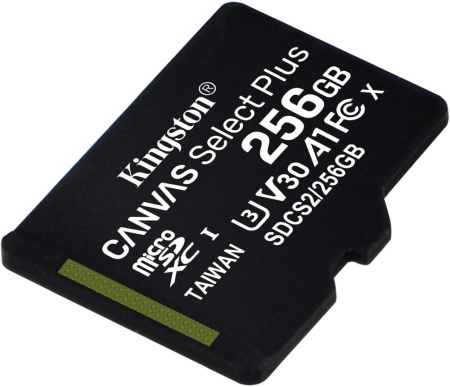 Флеш карта microSDXC 256Gb Kingston SDCS2/256GBSP Canvas Select Plus w/o adapter