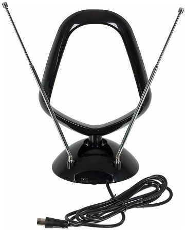 Антенна телевизионная Hyundai H-TAI320 30дБ активная черный каб.:1.85м