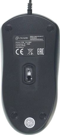 Мышь Оклик 275M черный оптическая (1200dpi) USB (3but)