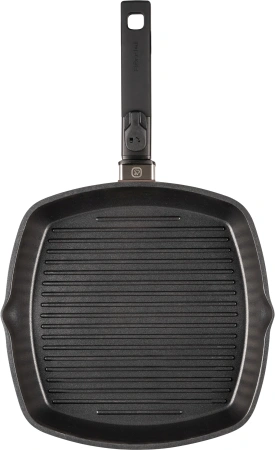 Сковорода-гриль Rondell Praline RDA-1567 квадратная 28см покрытие: Xylan Plus ручка съемная (без крышки) коричневый