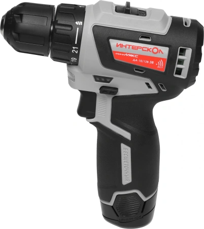 Дрель-шуруповерт Интерскол ДА-10/12В 38 аккум. патрон:быстрозажимной (кейс в комплекте) (757.2.2.45)