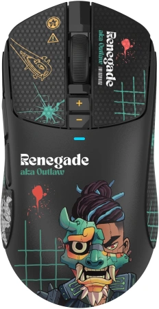 Мышь A4Tech Bloody R72 Ultra Duo черный/рисунок оптическая 20000dpi беспров. USB/USB-C 6but (R72 ULTRA DUO RENEGADEMIDNIGHT)