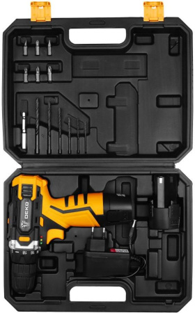 Дрель-шуруповерт Deko DKCD12FU-Li SET3 аккум. патрон:быстрозажимной (кейс в комплекте) (063-4173)