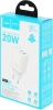 Сетевое зар./устр. Hoco N61 Gentle 20W 3A (PD+QC) USB-A/Type-C универсальное белый (44242)