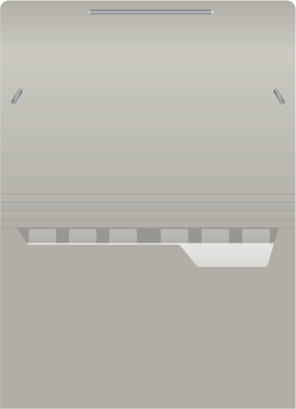 Портфель Бюрократ -BPR6GREY 6 отдел. A4 пластик 0.7мм серый