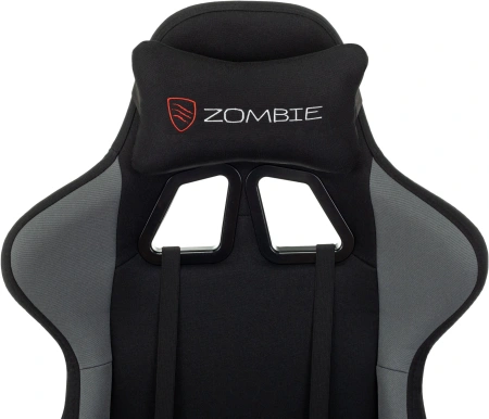 Кресло игровое Zombie Void черный/серый с подголов. крестов. пластик