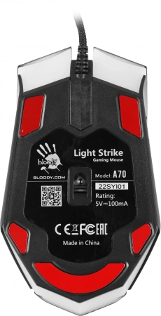 Мышь A4Tech Bloody A70 черный оптическая (6200dpi) USB (8but)