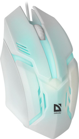 Мышь Defender Cyber MB-560L белый оптическая 1600dpi USB для ноутбука 2but (52561)