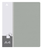 Папка на 4-х кольцах Бюрократ -0840/4RGREY A4 пластик 0.8мм кор.40мм внутр. с вставкой серый
