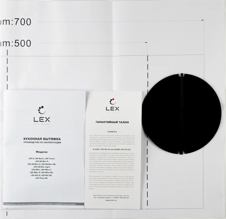 Вытяжка встраиваемая Lex GS Bloc G 600 серый управление: кнопочное (1 мотор)