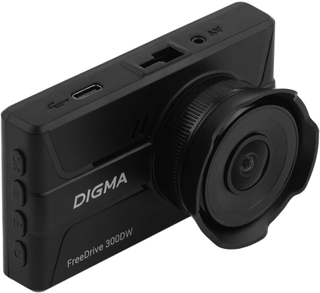 Видеорегистратор Digma FreeDrive 300DW черный 2Mpix 1440x2560 1440p 130гр.