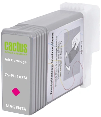 Картридж струйный Cactus CS-PFI107M PFI-107M пурпурный (130мл) для Canon IP iPF670/iPF680/iPF685/iPF770/iPF780/iPF785/