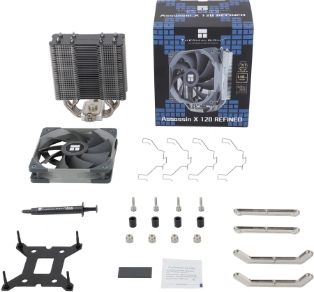 Устройство охлаждения(кулер) Thermalright Assassin X 120-R Soc-AM5/AM4/1200/1700/1851 серый 4-pin 25.6dB Al+Cu 645gr Ret (AX120-R)