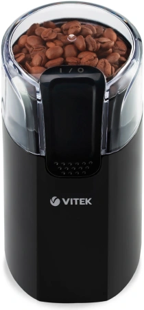 Кофемолка Vitek VT-7124 BK 150Вт сист.помол.:ротац.нож вместим.:60гр черный