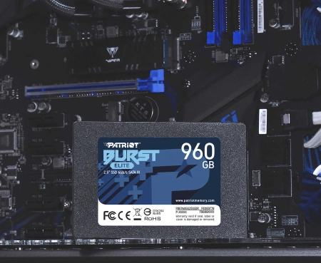 Накопитель SSD Patriot SATA III 960Gb PBE960GS25SSDR Burst Elite 2.5"