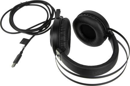 Наушники с микрофоном A4Tech Bloody G521 черный 2.3м мониторные USB оголовье (G521 (BLACK))
