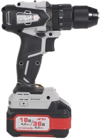 Дрель-шуруповерт Интерскол ДАУ-13/36В 50 аккум. патрон:быстрозажимной (кейс в комплекте) (850.2.2.70)