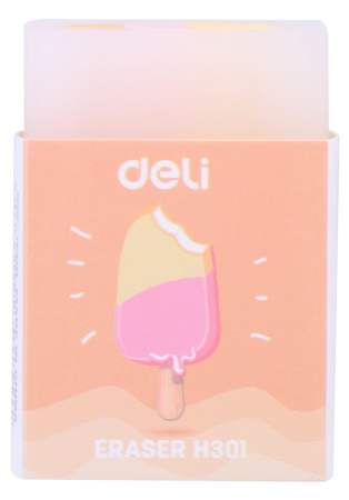 Ластик Deli EH301 прямоугольный 38х25х17мм ассорти индивидуальная картонная упаковка