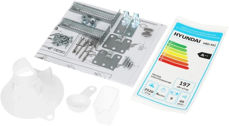 Посудомоечная машина встраив. Hyundai HBD 441 2100Вт узкая серебристый/белый