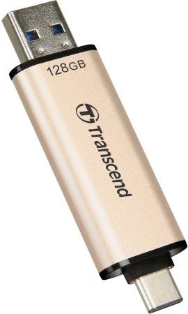 Флеш Диск Transcend 128Gb Jetflash 930С TS128GJF930C USB3.0 золотистый/черный