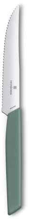 Нож кухонный Victorinox Swiss Modern (6.9006.12W43) стальной столовый для стейка лезв.120мм серрейт. заточка шалфеевый