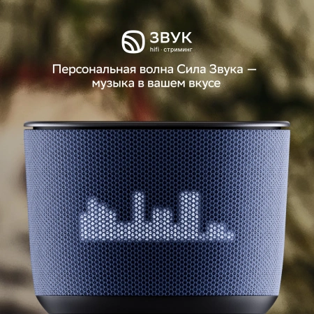 Умная колонка Sber Boom Home SBDV-00171G Салют серый 8W Mono BT/Wi-Fi (без.бат)